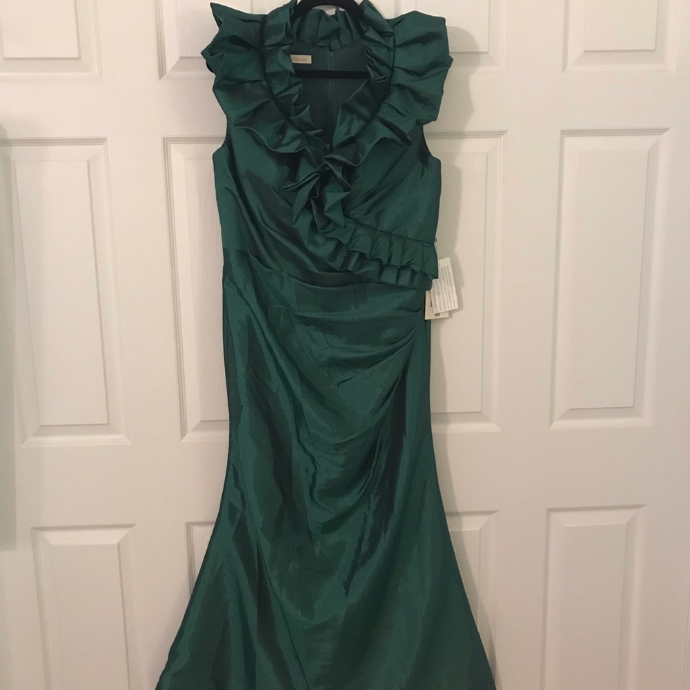 Emerald green ball gown